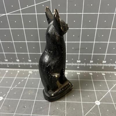 Egyptian Cat Goddess Figurine  Black 