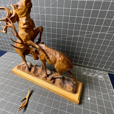 Fighting Stag Sculpture 