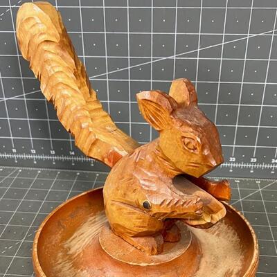 Squirrel Nut Cracker, Wood Carved