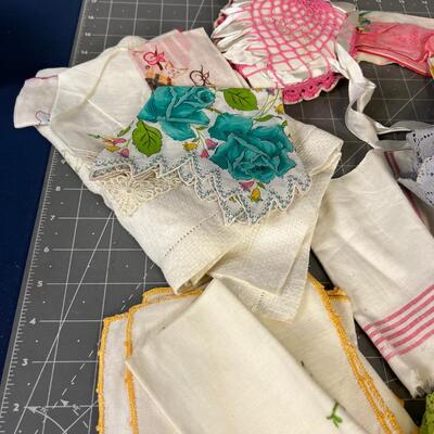 Hankies, Dollies and Napkins - LARGE Lot