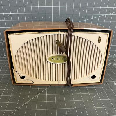 Vintage Zenith Radio Taupe