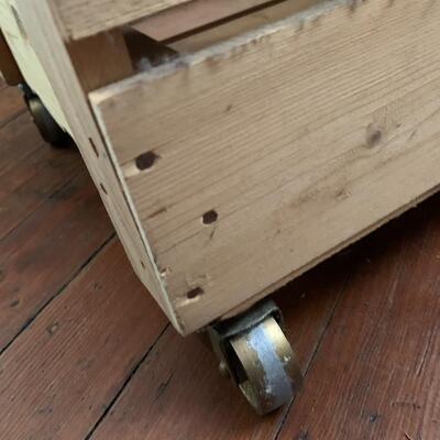 Wood Crate Rolling Shelves