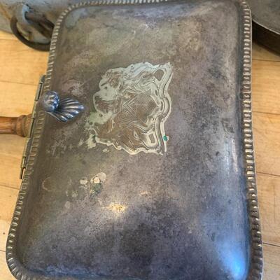 Victorian Ash Pan, Vintage Pressure Cooker, Victorian Toaster & Cast Iron Pan