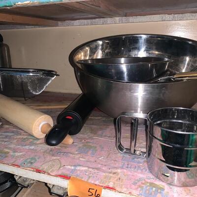 Dishes, Salad Spinner, Colanders, Stainless Steel Mixing Bowls