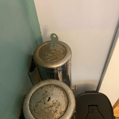 Vintage Wall Mounted Dispensers, Hamilton Beach Coffee Maker & Barista Grinder