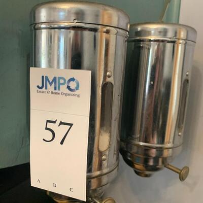 Vintage Wall Mounted Dispensers, Hamilton Beach Coffee Maker & Barista Grinder
