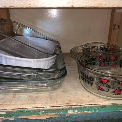 Pyrex and Hello Kitty Bakeware