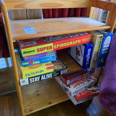 3 Shelf Book Case with Children's Games