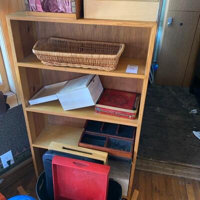 3 Shelf Bookcase and Organizing Tools