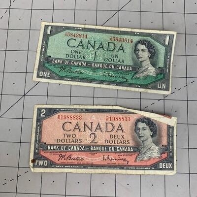 #107 Canadian Dollar Bills
