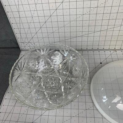 #116 Crystal Bowl & Microwave Cover