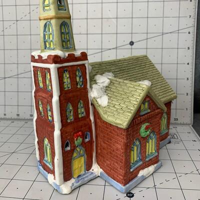 #154 Christmas Village Porcelain Church