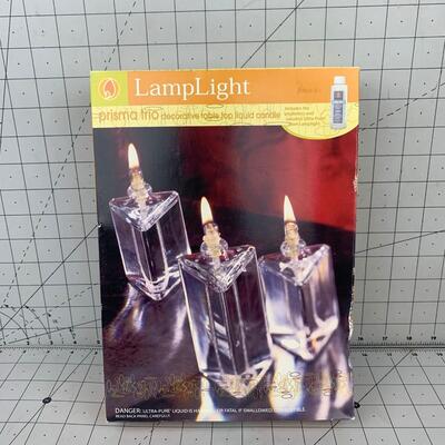 #254 Lamp Light Decorative Table Top Liquid Candle
