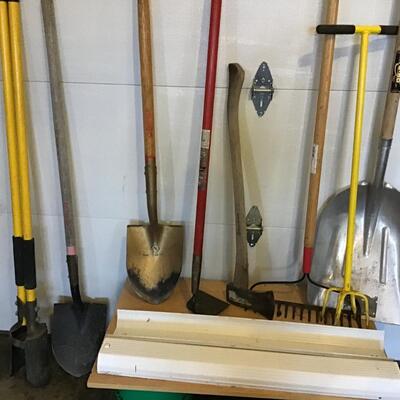 1021 - Various Yard Tools & Wood Crate