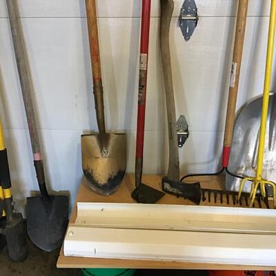 1021 - Various Yard Tools & Wood Crate