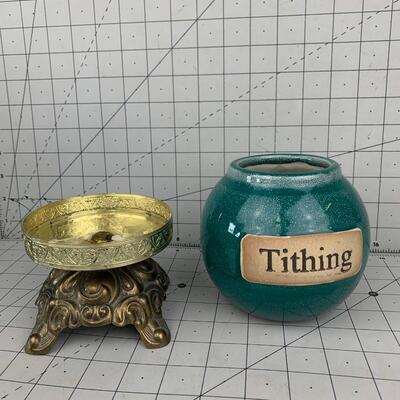 #266 Tithing Jar & Mini Stand