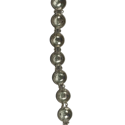 1940's Silver British Domed Sixpence Coin Bracelet
