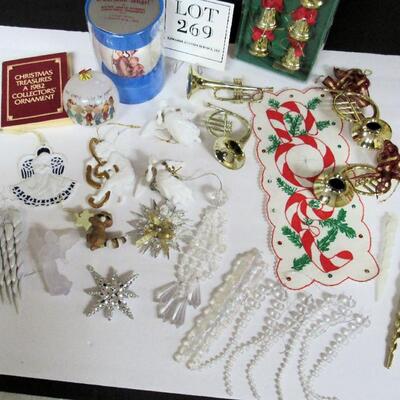 Lot of Misc Christmas Ornaments, Angels, Icicles, Hummel, More