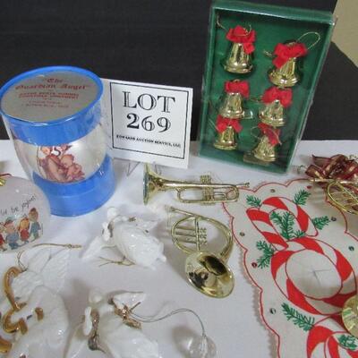 Lot of Misc Christmas Ornaments, Angels, Icicles, Hummel, More