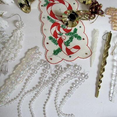Lot of Misc Christmas Ornaments, Angels, Icicles, Hummel, More