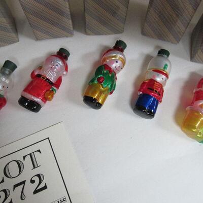 Older Avon Glass Christmas Light Covers, Different Shapes