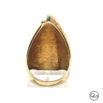 JCM Italy Sterling Gold Tone Domed Ring, Size 8