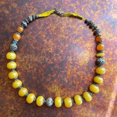 Yellow Bead Necklace