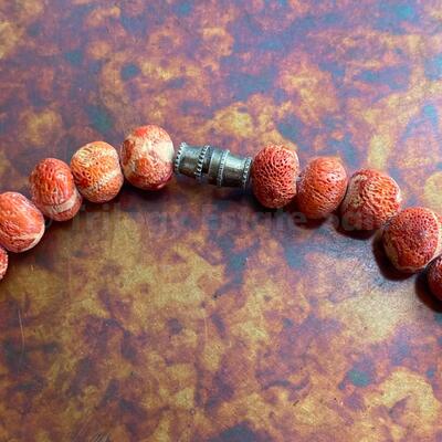 Sponge Coral Bead Choker