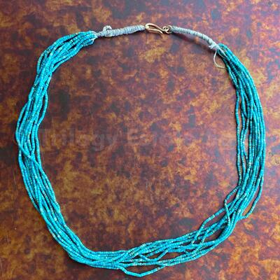 Mutli-Strand Turquoise Beaded Necklace