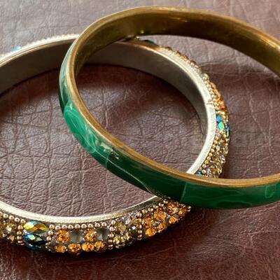 Two bangle bracelets