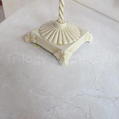 Marble top demilune