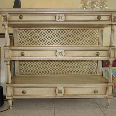 three tiered table