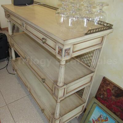three tiered table