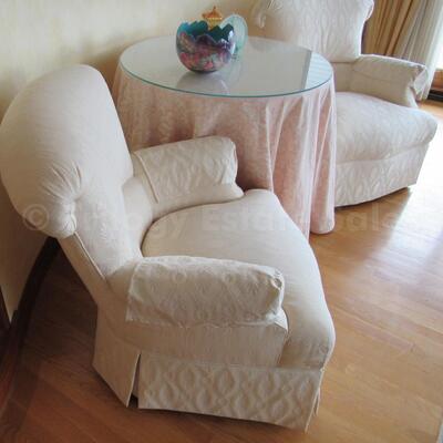 Pair of White Baker chairs
