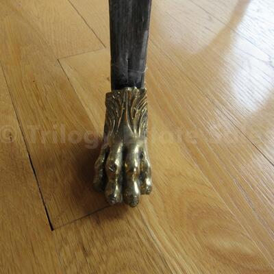 Marble and metal round endtable