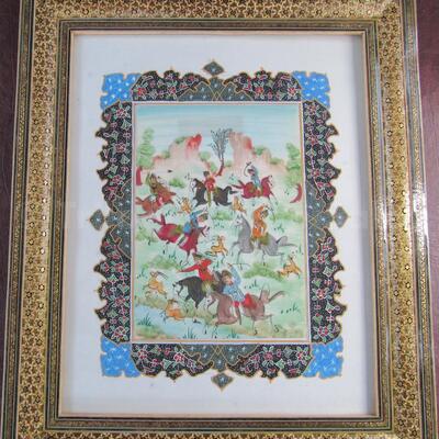 Persian Framed Watercolor Tile