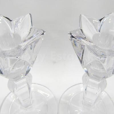 Pair of Marquis by Waterford Glass Candlesticks