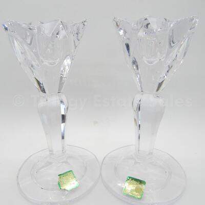 Pair of Marquis by Waterford Glass Candlesticks