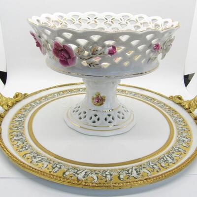 Lâ€™Ã‰toile porcelain Limoges tray