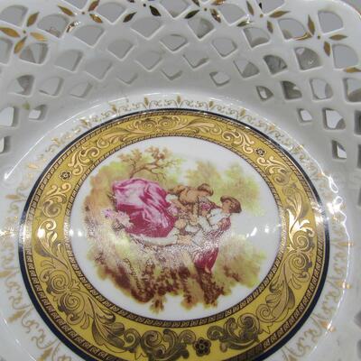 Lâ€™Ã‰toile porcelain Limoges footed pierced compote