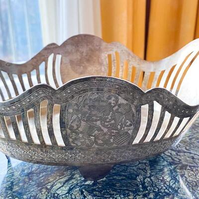 Persian 84 silver/Russian standard Persian oval bowl
