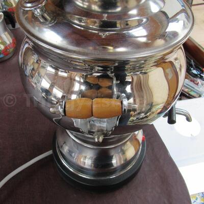 Large stainless steel Turkish Teapot.