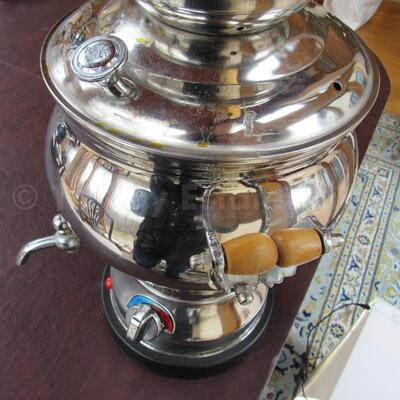 Large stainless steel Turkish Teapot.