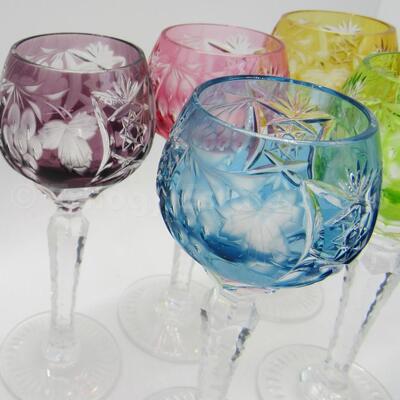 Five crystal cordials