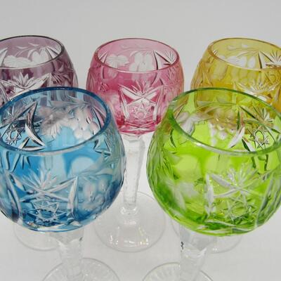 Five crystal cordials