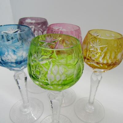 Five crystal cordials