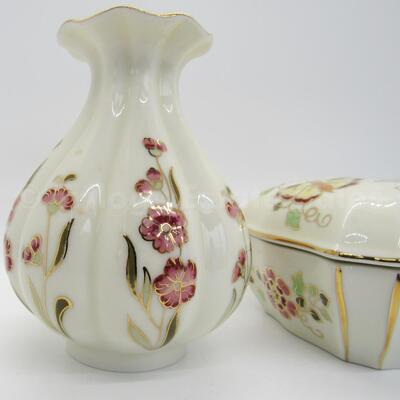 Two pieces of Zsolnay Hungary porcelain