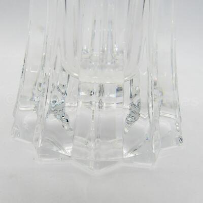 Crystal fluted flared vase
