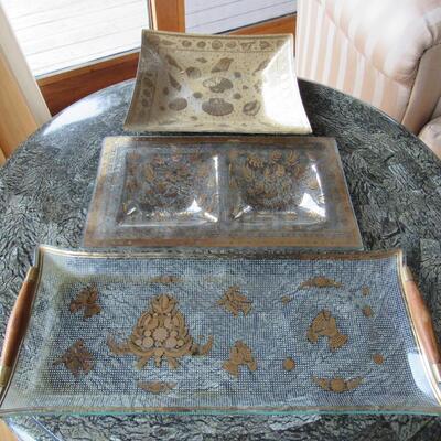Three Georges Briard Serving Platters
