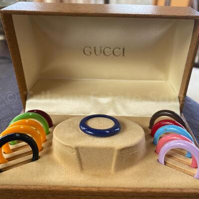 Gucci Watch box with color rings